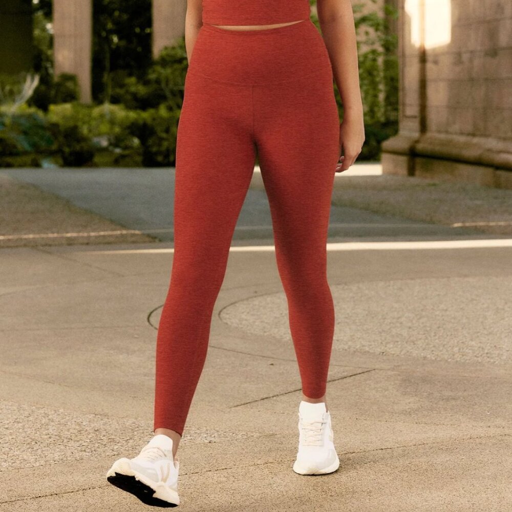 Beyond Yoga Spacedye Caught In The Midi High Waisted Legging, Red